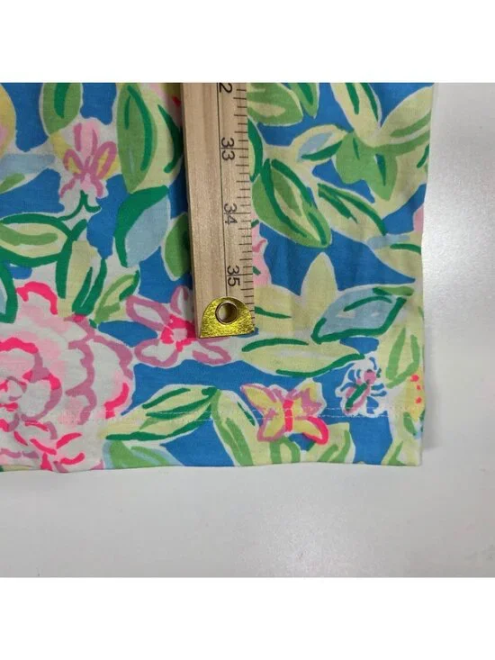 Lilly Pulitzer Dress Large Belden Elbow Sleeve Grove Garden Beachy Tropical - Picture 11 of 11